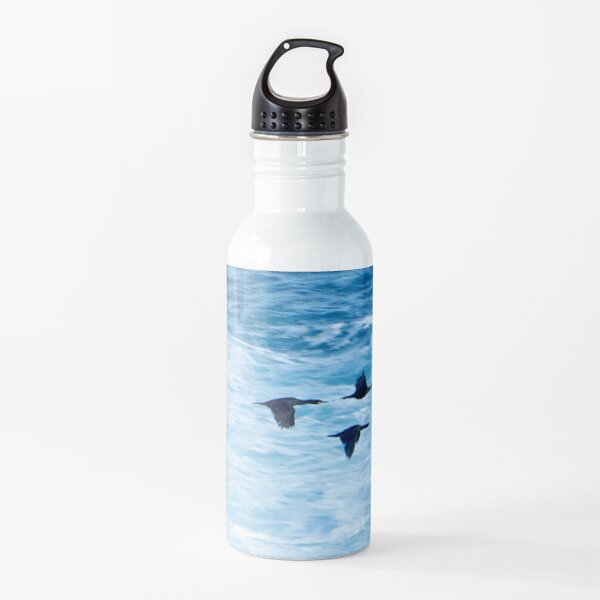 Cormorants Skimming the Waves off Inishmore Water Bottle