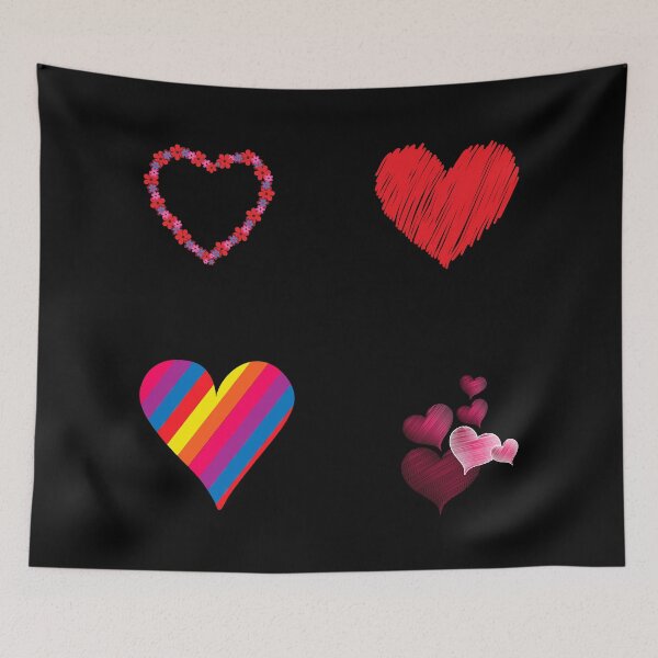 Item preview, Four Pack Colorful Hearts designed and sold by Designs24U.