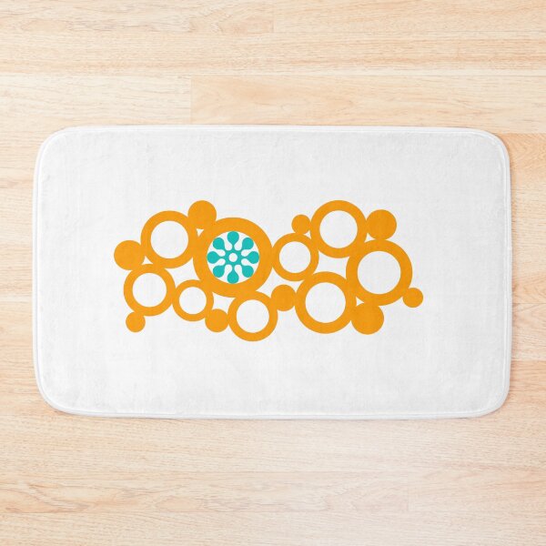 Item preview, Modern Geometric Circles Mustard Ocher Teal  designed and sold by CanisPicta.