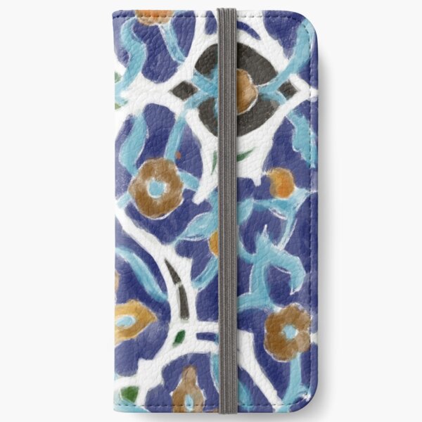 A Blue Persian Mosaic Tile iPhone Wallet
