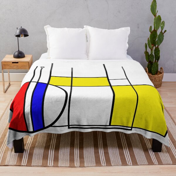 Item preview, Modern Lines and Colors - Red Blue Yellow Black White Geometric designed and sold by CanisPicta.