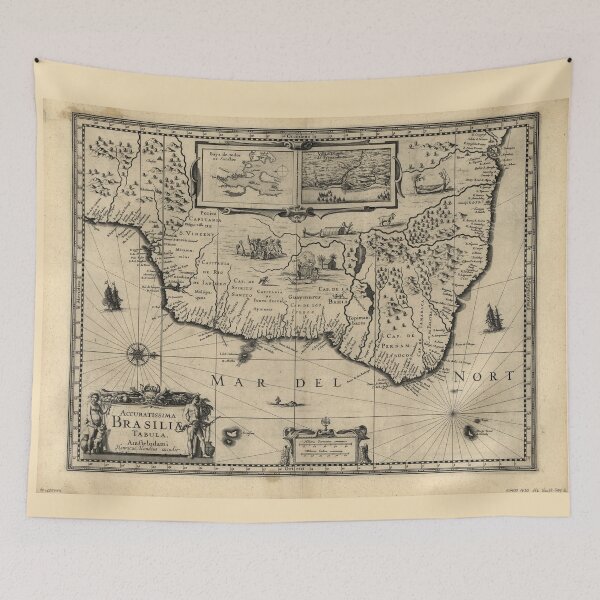Item preview, Accuratissima Brasiliæ Tabula (1630) designed and sold by allhistory.