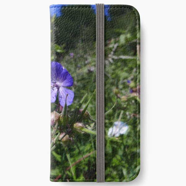 Meadow Cranesbill (Geranium pratense) iPhone Wallet
