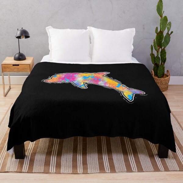 Item preview, Colorful Dolphin Streetwear Graffiti Hand Drawn print designed and sold by phoxydesign.