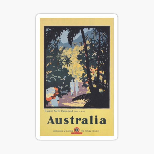 Item preview, Australia Vintage Travel Poster designed and sold by vintagevivian.