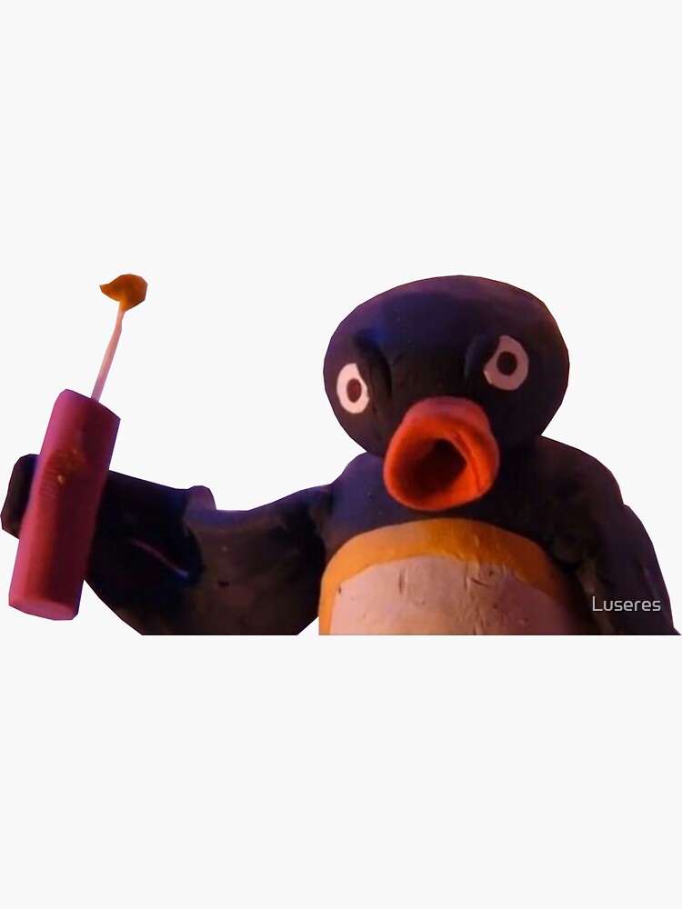 Imagen 3 de 3, Pegatina con la obra Pingu explosivo, diseñada y vendida por Luseres.