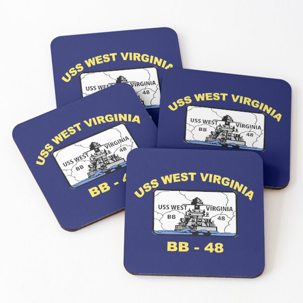 Item preview, USS West Virginia (BB-48) Crest for Dark Colors designed and sold by Nikki SpaceStuffPlus.