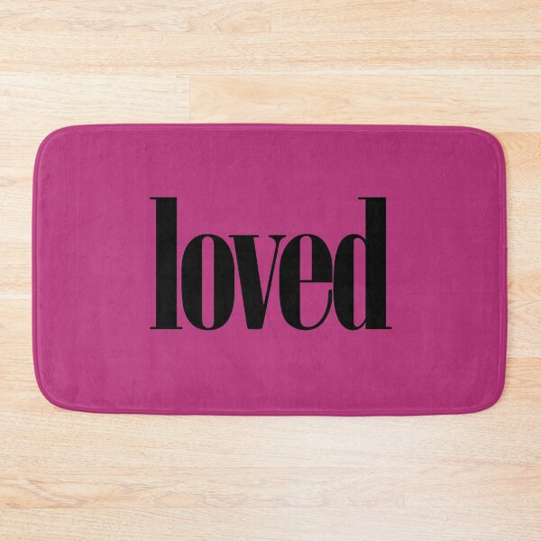 Item preview, loved typography pink black text designed and sold by wordznart.