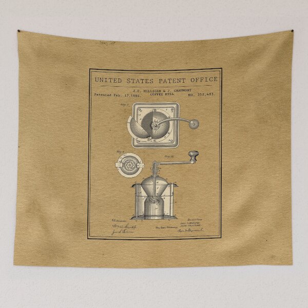 Item preview, United States Patent - Coffee Mill Hand Grinder 1885 designed and sold by Quentin1984.