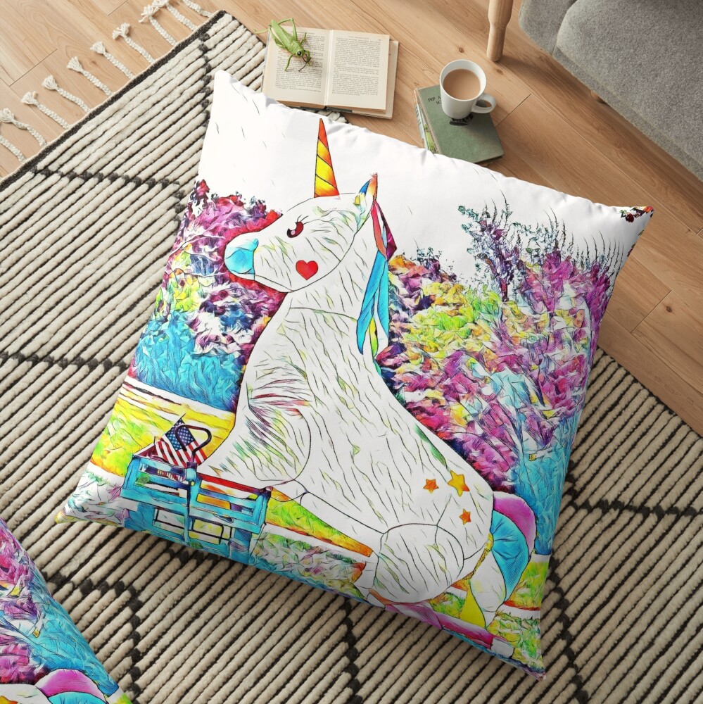 unicorn accent pillow