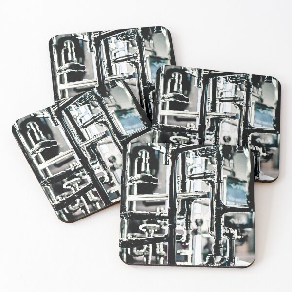 Item preview, Metallic Chrome Pipe System | Digital Painting Wallpaper designed and sold by Dator.