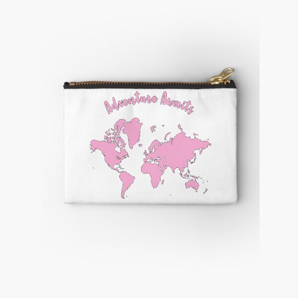 Item preview, Pink World Map "Adventure Awaits"  designed and sold by synthesizer.