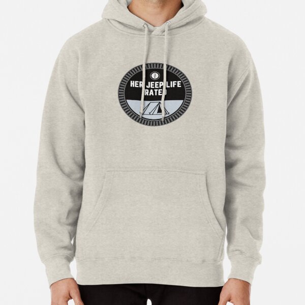 Her Jeep Life Trail Rated Hobby Badge - Camping Pullover Hoodie