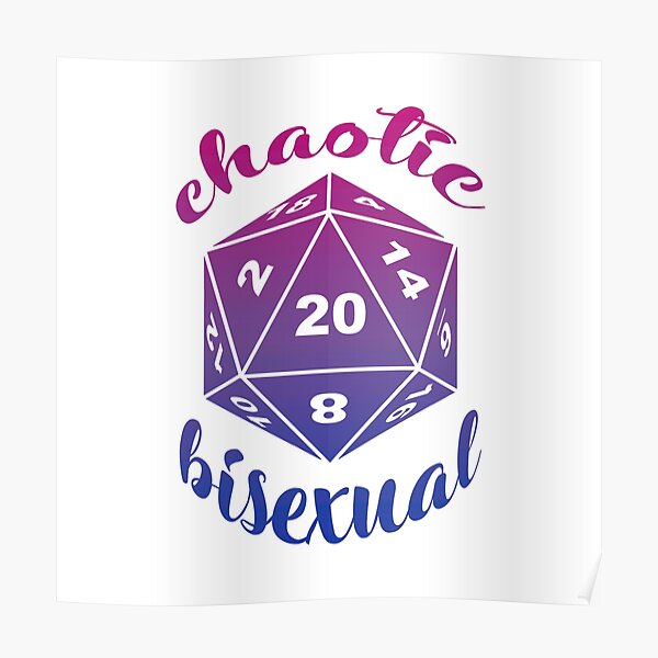Chaotic Bisexual Dungeons and Dragons Alignment Poster