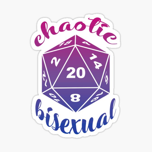 Item preview, Chaotic Bisexual Dungeons and Dragons Alignment designed and sold by ArielleJane.