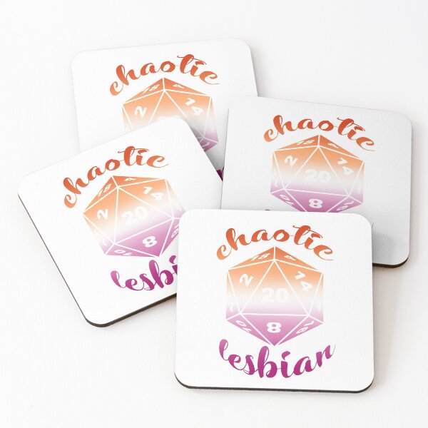 Item preview, Chaotic Lesbian Dungeons and Dragons Alignment designed and sold by ArielleJane.