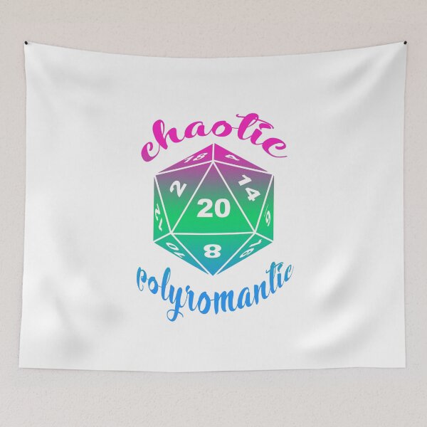 Item preview, Chaotic Polyromantic Dungeons and Dragons Alignment designed and sold by ArielleJane.