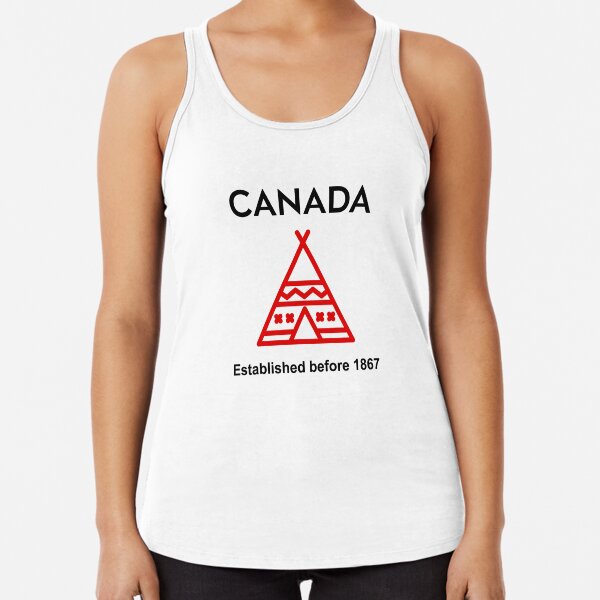 Canada Established Before 1867 Silhouette Light-Color Racerback Tank Top