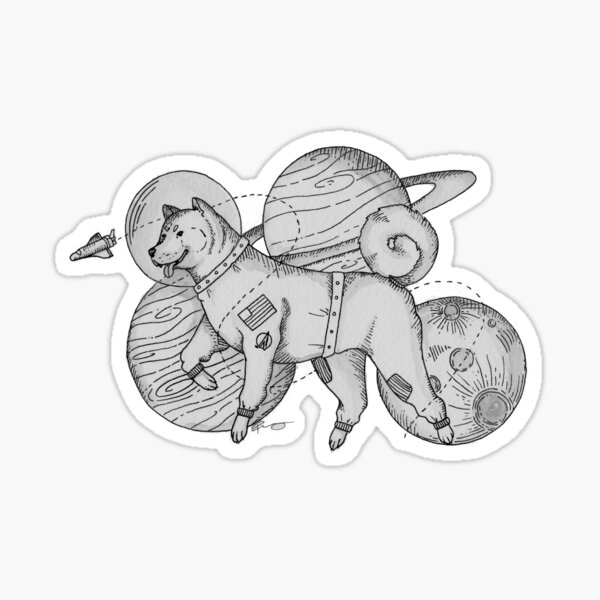 Vista previa del artículo con la obra «Wow mucho espacio cachorro», diseñado y vendido por Beeandink.