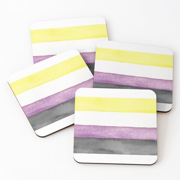 Item preview, Watercolor Non-binary Flag designed and sold by wildwoodrobin.
