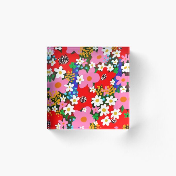 Flower Power! Acrylic Block