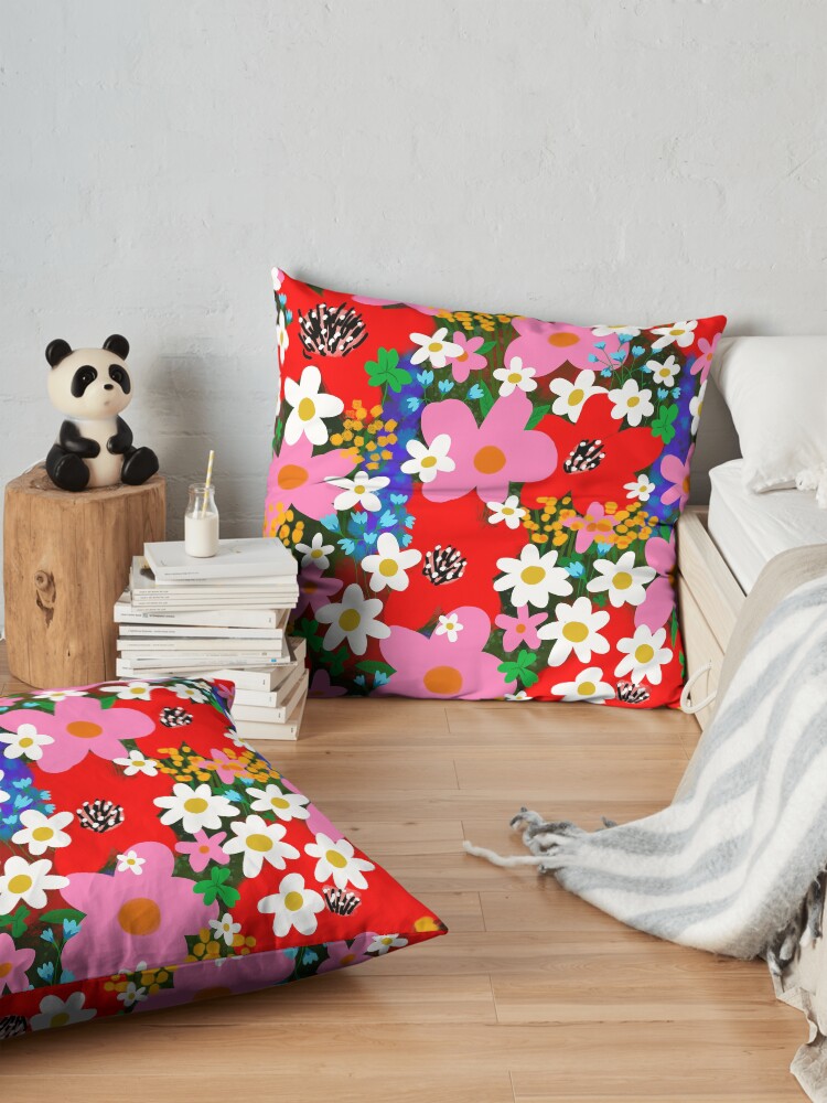 Alternate view of Flower Power! Floor Pillow