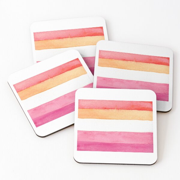 Item preview, Watercolor Lesbian Flag designed and sold by wildwoodrobin.