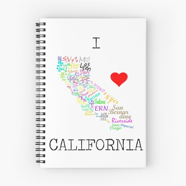 Item preview, CA California Map Counties I Love California designed and sold by CacaoDesigns.
