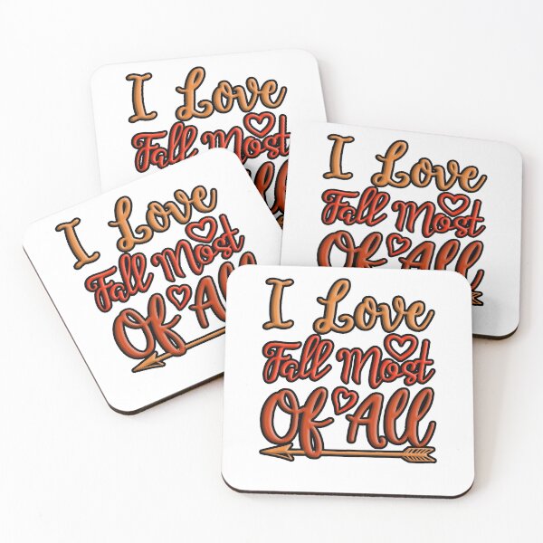 Item preview, I Love Fall Most of All : Colorful Artistic Typography design designed and sold by Department61.