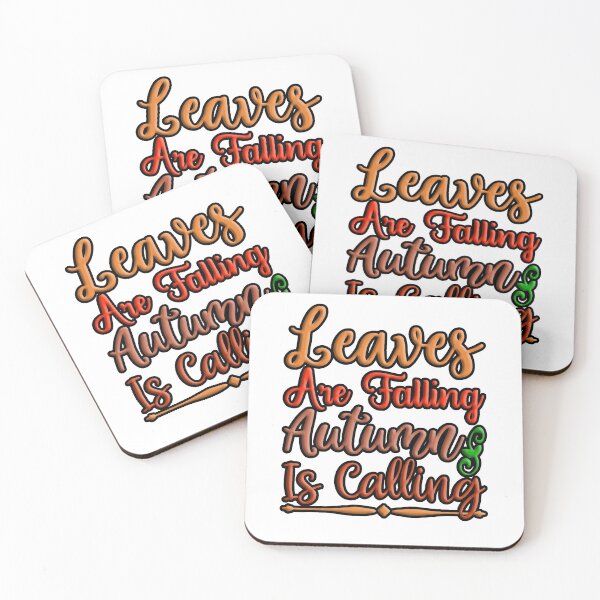 Item preview, Leaves are Falling Autumn Is Calling : Colorful Artistic Typography design designed and sold by Department61.