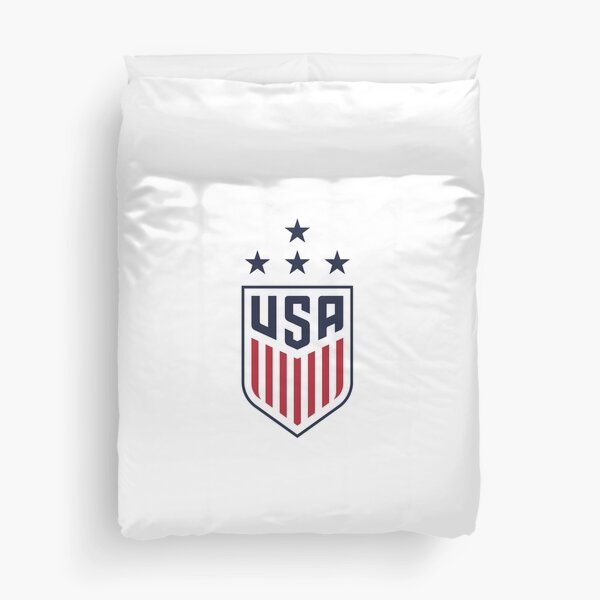 USA Women’s Soccer Logo w/Navy Star Duvet Cover