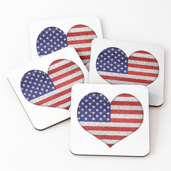 Item preview, Usa Grunge Heart Shape Flag designed and sold by DFLC Prints.