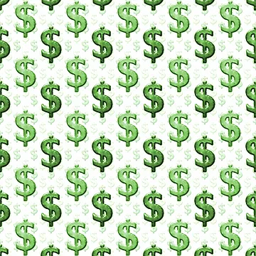 Artwork thumbnail, Dollar Sign Pattern by DFLC Prints