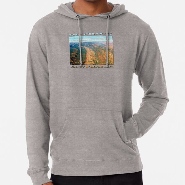 Outback Mountains (poster on white) Lightweight Hoodie