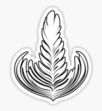 Black outlined Rosetta Sticker