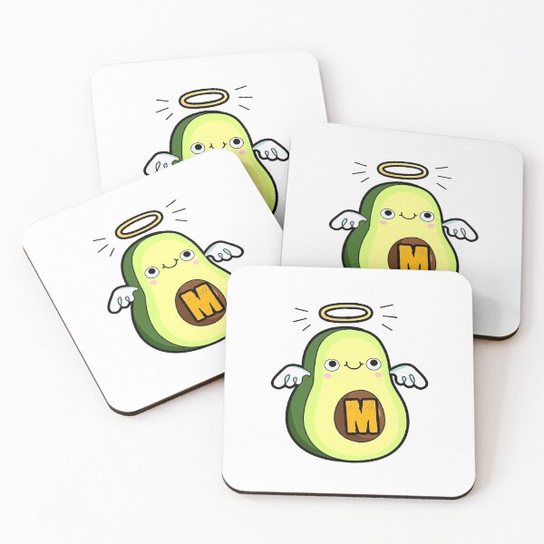 Item preview, Alphabet Letter M Cute Holy Guacamole Avocado     designed and sold by kidsmonogram.
