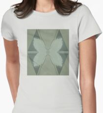 Flowers, checker Women's Fitted T-Shirt