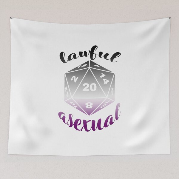 Item preview, Lawful Asexual Dungeons and Dragons Alignment designed and sold by ArielleJane.