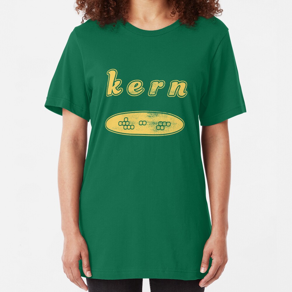 Graphic Designer Humor Kern on the Cob Slim Fit T-Shirt