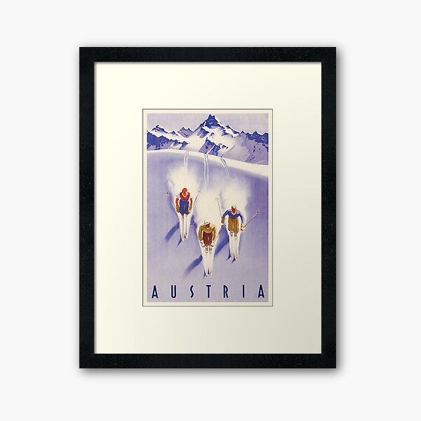 Item preview, Austria Vintage Ski Poster designed and sold by vintagevivian.