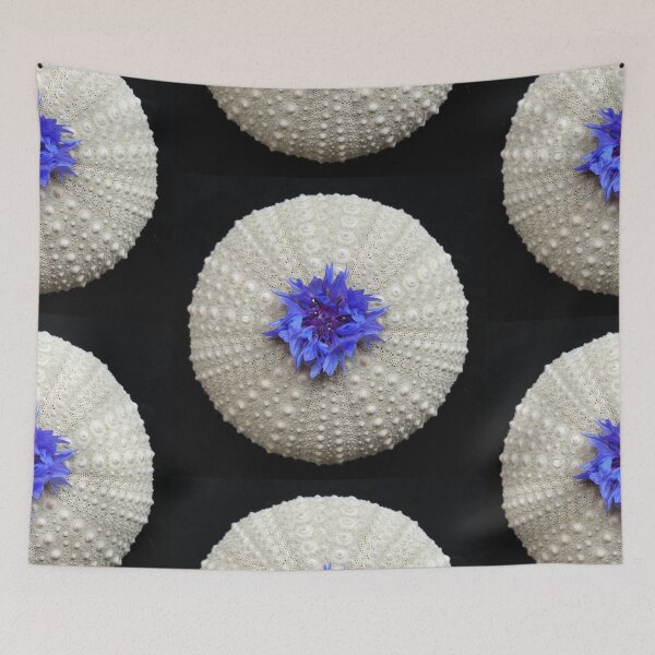 Item preview, sea urchin and cornflower designed and sold by 3magpielane.