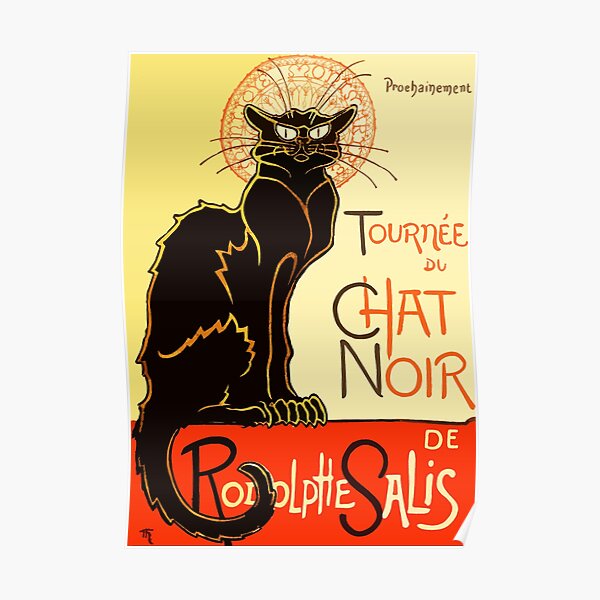 Chat Noir Paris Posters Redbubble