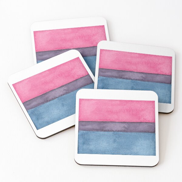 Item preview, Watercolor Bisexual Flag designed and sold by wildwoodrobin.