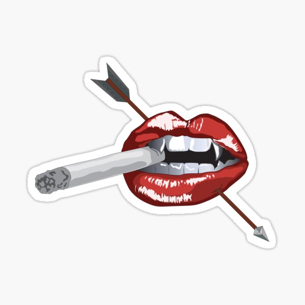 Smoking Lips Sticker