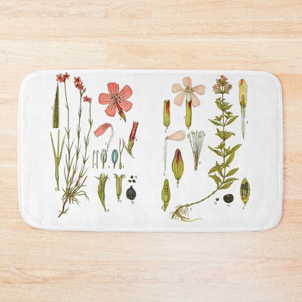 Item preview, Vintage Botanical Flower Chart designed and sold by bohoDecor.