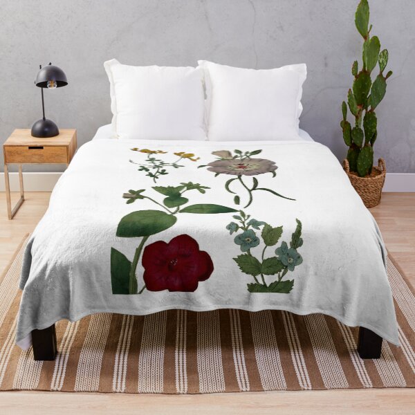 Item preview, Vintage Botanical Flower Chart designed and sold by bohoDecor.