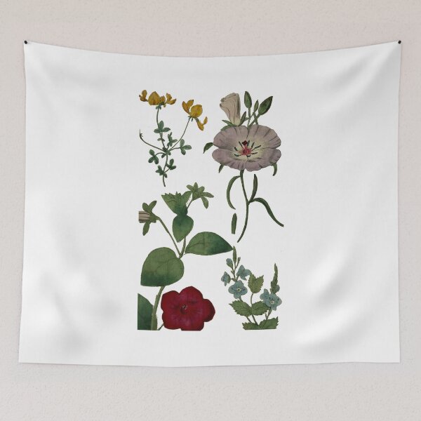 Item preview, Vintage Botanical Flower Chart designed and sold by bohoDecor.