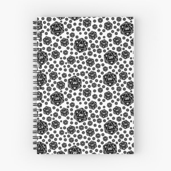Item preview, D20 Dungeons and Dragons Black and White Repeating Pattern designed and sold by ArielleJane.