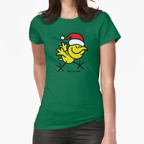 Merry Christmas Chicken Fitted T-Shirt