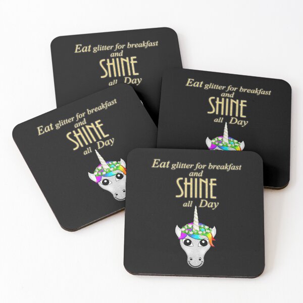 Item preview, Unicorn Statement - Eat Glitter For Breakfast and SHINE all day designed and sold by talgursmusthave.